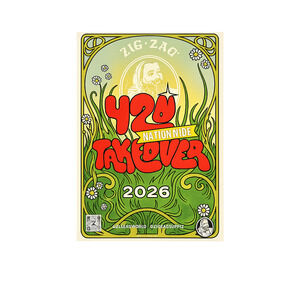 Zig-Zag 420 Nationwide Takeover Poster 2026 12x18 Marijuana Weed Art Colorado